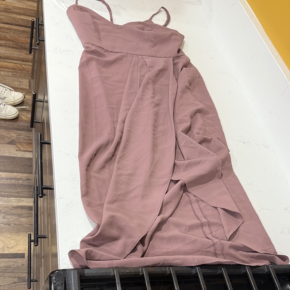 Lulu's Strapless Mauve Dress